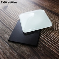 Noveldigital Sublimations-Blanko 3D Glas-Kristall Benutzerdefiniertes Design Nachrichten-Aufkleber Heim-Deko Kühlschrankmagnete Rechteckige Form Thermisch