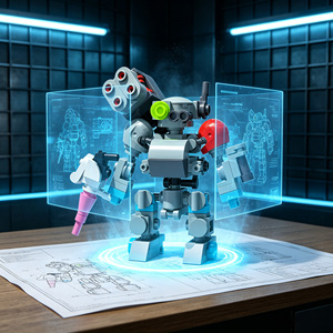 Kit de juguetes educativos STEM prácticos, robot BB Mecha Warrior, bloques de construcción DIY, juego creativo de bloques de montaje para niños - Product Image 2