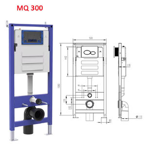 Inodoro inteligente de doble descarga personalizado montado en la pared P-Trap tanque oculto <span class=keywords><strong>cisterna</strong></span> de agua estilo de diseño moderno <span class=keywords><strong>cisterna</strong></span> oculta - Product Image 2