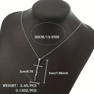 INS Hot Selling <b>Men's</b> <b>Cross</b> Necklace Gold Collarbone <b>Chain</b> Fashionable Versatile Alloy Jewelry - Product Image 5