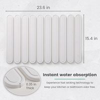 Tapis de bain en pierre de diatomite pliable terre de diatomées absorbant salle de bain bain cuisine tapis de douche pour sol antidérapant