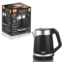 Bouilloire électrique RAF R.7433 1500W 2,5L, ébullition rapide, voyant lumineux, base pivotante à 360 degrés pour le thé, le café et l'eau chaude