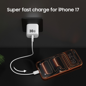 <span class=keywords><strong>Chargeur</strong></span> super rapide 30W USB C Gan, adaptateur portable pour iPhone <span class=keywords><strong>Samsung</strong></span>, <span class=keywords><strong>chargeur</strong></span> mural PD, <span class=keywords><strong>chargeur</strong></span> Gan PPS - Product Image 2