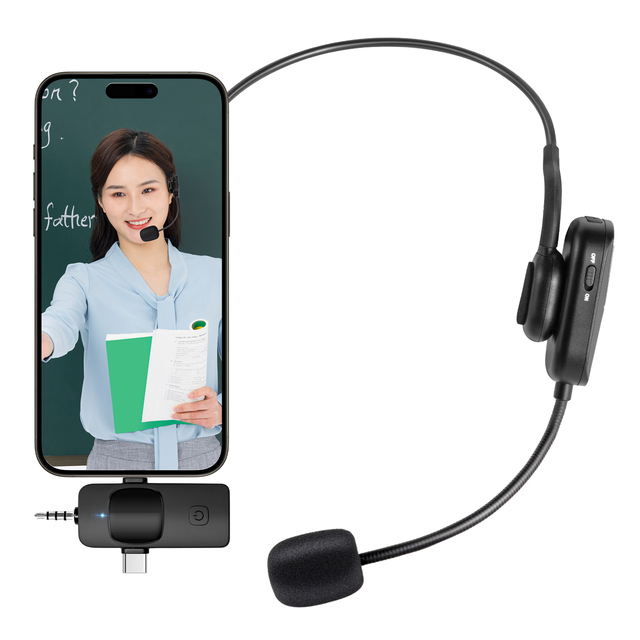 GF13 2.4G Wireless Omni-directional Lavalier Headset Condenser Microphone-Portable Lightweight Plastic Computer Microphone