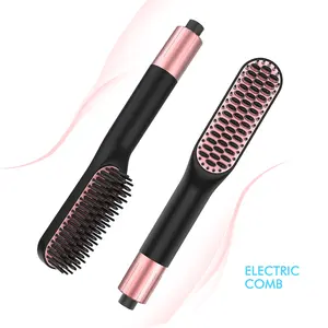 Tóc Chuyên Nghiệp Salon Home tóc ép tóc nhỏ bàn chải Pro công nghệ Keratin xách tay Điện Hair N thẳng Comb