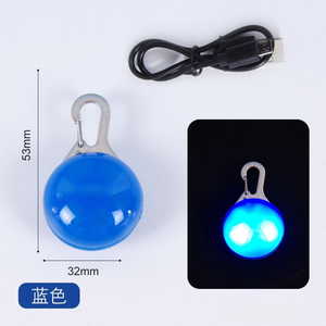 Accessoires lumineux LED pour animaux de compagnie, pendentif pour chien rechargeable par USB, accessoires de balise lumineuse pour animaux, lumière d'avertissement extérieure - Product Image 5