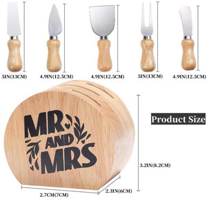 Ensemble <span class=keywords><strong>de</strong></span> couteaux à fromage en bois <span class=keywords><strong>de</strong></span> caoutchouc Durable <span class=keywords><strong>de</strong></span> haute qualité Outils <span class=keywords><strong>de</strong></span> <span class=keywords><strong>charcuterie</strong></span> utilisés pour les cuisines à domicile - Product Image 2