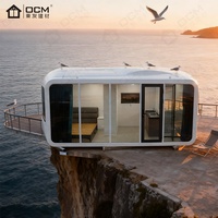 Moderna Casa Cápsula Transpirable Tipo Apple Cabin |   Unidad Portátil Pequeña para Exteriores para Proyectos de Hostelería, Supermercados y Edificios de Oficinas