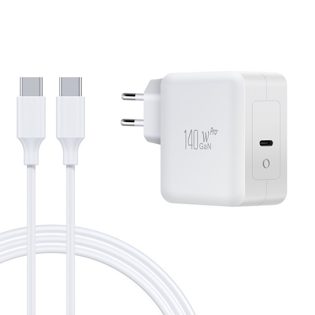 Oem logo India Eu kc Plug 140w Pd3.1 Usb-c Pd Gan Fast Charging Power Supply Adapter with Type-c Cable for apple macbook Laptop