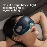 Masque de massage oculaire intelligent alimenté par USB et chauffe-masque avec chaleur et occultation pour soulager la fatigue oculaire et favoriser le sommeil