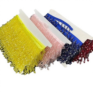 Dentelle perlée en cristal de verre scintillant de 5,6 cm pour la décoration textile de maison en gros &amp; - Product Image 1