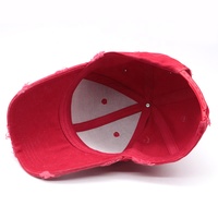 Casquette de baseball en sergé de coton délavé avec logo personnalisé, style vintage, 6 panneaux, unisexe, type « Dad Hat »