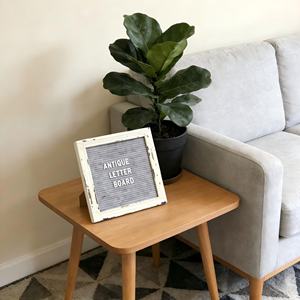 Tableau en feutre vintage 10x10 pouces avec lettres et chiffres, panneau rustique, tableau pour bébé, message, annonce de naissance, mot de passe Wifi - Product Image 5