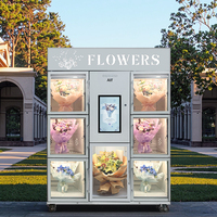 AIT Distributeur automatique de fleurs fraîches à grande grille, refroidi par air, petite unité sans pilote en libre-service