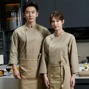 Chef professionnel vêtements de travail restauration cuisine vêtements hauts Restaurant uniforme cuisine chemise hôtel cuisinier veste serveur salopette - Product Image 4