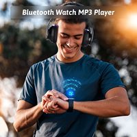 Wiwoo 128GB pour carte Micro SD Sport pour lecteur MP3 Bluetooth Clip Watch Band pour Running Yoga Voice Recorder Clock (No FM Radio)