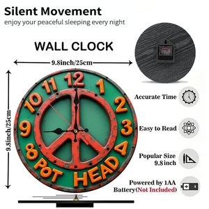 Round Wooden Wall <b>Clock</b> 25Cm Quiet Movement Natural Wood Home <b>Bedroom</b> Decor - Product Image 5