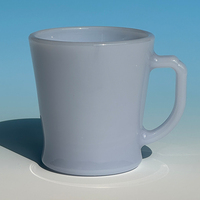 230ml Neuerscheinung Weiße Jade Hochborosilikatglas-Becher Hitzebeständige Glas-Kaffeetasse für Kaffee und Tee