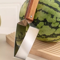 Alat Pemotong Buah Manual Multifungsi dari Baja Anti Karat, Pemotong Segitiga untuk Semangka, Melon, Nanas, Persiapan Buah untuk Pesta
