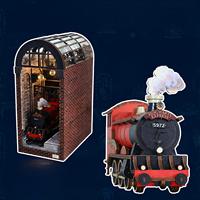 Kit de mini-maison en bois 9 3/4 Magic Train Station - Jouets de puzzle DIY pour la construction et l'affichage créatifs - En stock