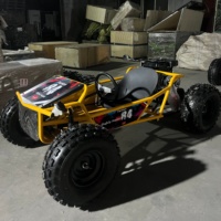 Nuevo Diseño de Karting Todoterreno con Pedales, Neumáticos Anchos de 10 Pulgadas, Capacidad de Carga de 200 kg, Motor de Gasolina de 212 cc y 4 Tiempos, Freno de Disco Hidráulico, Go Kart Cross para Adultos