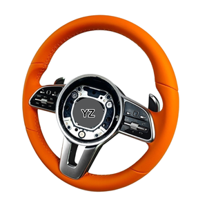 Volante de Cuero YZ para <span class=keywords><strong>Mercedes</strong></span> Benz GLE W202 W206 ML350 GLC300 X253 C190 Sprinter Vito SLK W639 R171 W124 W210 C217 EQS - Product Image 4