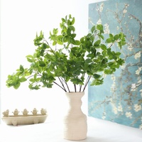 Vente chaude Real Touch Menthe Feuille Latex Feuilles Vertes Branches Plantes Artificielles Verdure pour Noël pour la Fête De Mariage Maison