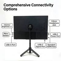 Moniteur portable de 16 pouces avec support magnétique, 1200P 2.5K 4K, écran non tactile, conçu pour ordinateur portable, pour le travail, les jeux et la vidéo