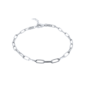 Pulsera de Clip con Cadena de Papel Simple, Pulsera Delicada de Plata Chapada en Oro de 18 Quilates para Mujer - Product Image 2