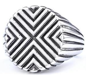 Anillo de Boda Fanke Estilo Nórdico Retro Punk, Acero Inoxidable Oxidado, Regalo para Mujer, Joyería de Moda al por Mayor - Product Image 6