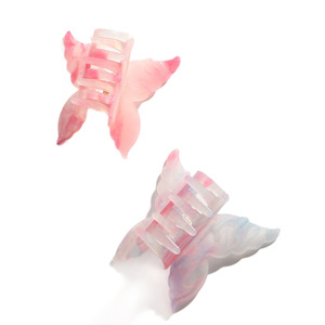 Pinza de Pelo Acrílica con Forma de Mariposa de 12 cm, Degradado Rosa Iridiscente, para Uso Diario, Peinado Elegante para Mujer - Product Image 5