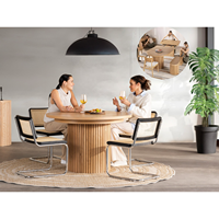 Table à manger extensible en bois massif 2026 pour usage domestique et hôtelier, moderne, ronde de 1 à 3 m, table de jeux multifonctionnelle pour B&B, différentes tailles