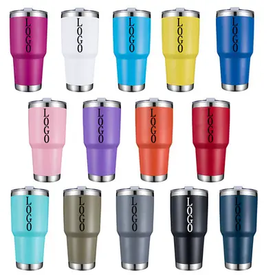 Tumblers Yetys Termos Double Wall Vacuum Glasses Wine Cups 36 30 20 14 Oz Mugs Stainless Steel Keep Cold Vasos Travel with Lid