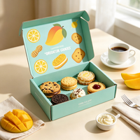 Boîte à biscuits personnalisée avec impression de fruits, boîtes en papier pour cadeaux, emballage cadeau de boulangerie de qualité alimentaire, boîte cadeau