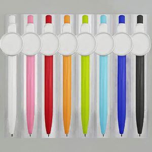 Stylo publicitaire DIY 25 mm avec porte-badge de 1 pouce, en plastique, à action poussoir, pour la création de badges promotionnels - Product Image 2