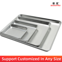 BAKEPRO Plaque de cuisson en aluminium soudée à angle droit, format américain, pour gâteaux