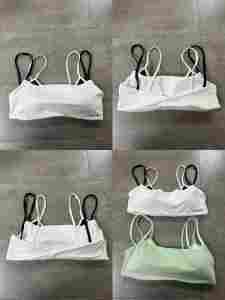 <span class=keywords><strong>Reggiseno</strong></span> Sportivo Sexy con Logo Personalizzato, Doppio Strato, Colorblock, Fascia Senza Spalline, Spalline Sottili Rimovibili, <span class=keywords><strong>Imbottitura</strong></span> Rimovibile, Design Twist sulla Schiena - Product Image 2