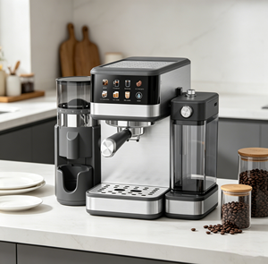 Nouvelle cafetière à expresso Abbo, pompe haute pression 20 bars, double filtre en acier inoxydable pour améliorer la qualité du café avec réservoir d'eau <span class=keywords><strong>et</strong></span> de lait - Product Image 3