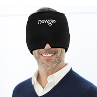 Bonnet de thérapie chaud/froid en gel pour maux de tête, migraines, yeux gonflés et soulagement du stress – Bonnet extensible en gel froid