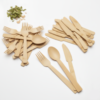 Ensemble de couverts individuels biodégradables en bambou jetable écologique pour les mariages et les fêtes pour les hôtels