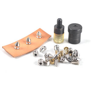 スクリューバックコーンスパイクハンドプレス付きDIYベルト犬用首輪レザークラフト - Product Image 1