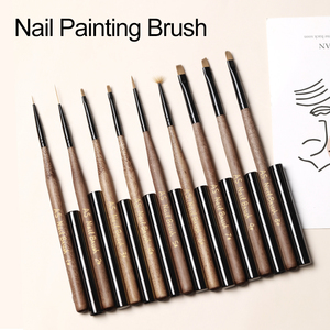 Pinceau à ongles en bois de 9 tailles, pinceau à liner pour ongles, pinceau à motifs rayés, pinceau à peinture, pinceau à gel UV acrylique, stylo à dessin et à sculpture - Product Image 6