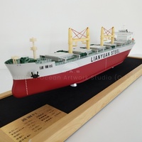 Modèle de bateau cargo en vrac en plastique miniature personnalisé de 65cm Mini bateau d'usine pour cadeaux de fantaisie