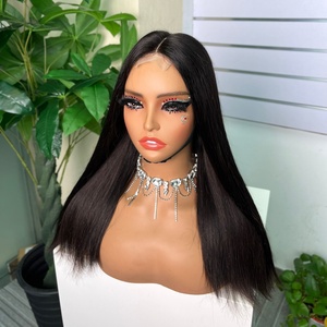 Peluca de Cabello Humano Virgen de Calidad Premium, Estilo Kim K, Lacia, para Mujeres Negras, Peluca con Frente de Encaje 2*6, Precio al por Mayor - Product Image 1