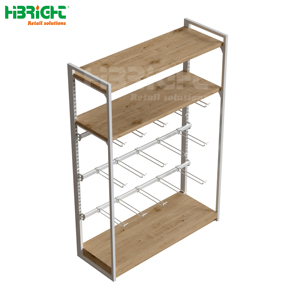 Étagère de supermarché personnalisable, étagère de vente au détail simple face robuste, style convivial pour la rue avec finition métallique, sans panneau arrière - Product Image 6