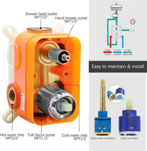 10-Year Warranty Modern Dual <b>Shower</b> <b>System</b> With Rainfall & Handheld Spray Wall-Mounted Spa Back Bath Set HD-2026012404 10-Year W - Product Image 3