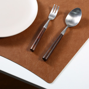 Placemat Round <b>Table</b> Mat Waterproof Heat Insulating Solid Color For Dining <b>Table</b> Use - Product Image 4