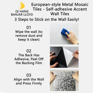 Azulejos de Pared Autoadhesivos 3D de Vinilo Verde para Cocina y Baño, Estilo Europeo, Marca QIHANG - Product Image 4