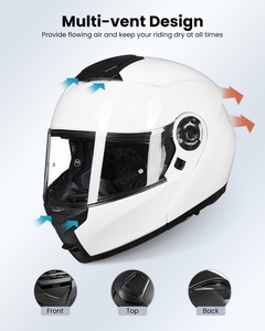 Helm Modular Full Face ILM Flip Up untuk Sepeda Motor, Dual Visor, Bersertifikasi DOT & ECE, Sistem Pengunci Cepat, Semua Musim, Model 159 - Product Image 4