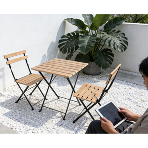 Muebles de Jardín Baratos para Exteriores, Mesas y Sillas Plegables de Metal con Recubrimiento en Polvo para Jardín y Balcón - Product Image 3